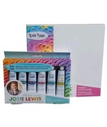 Brea Reese Acrylic Paint Set 6 Josie Lewis Series w 8x8 Primed Wood Pane... - $33.88 CAD