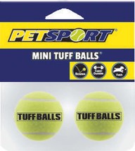 Petsport USA Tuff Ball Dog toy Yellow 1ea/2 pk, 1.5 in - £4.73 GBP