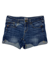 Mossimo Women Size 11 (Measure 30x4) Dark Cuffed Cut Off Jeans Shorts - £8.49 GBP