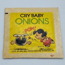 Peanuts Charlie Brown Lucy Cry Baby Onions Seed pack Vintage 1976 - £15.92 GBP
