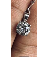 LAB GROWN ROUND 1 Cts E VS1 DIAMOND PENDENT IN 14K WHITE GOLD - €783,23 EUR