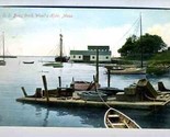 U S Buoy Dock Postcard Wood&#39;s Hole Massachusetts Undivided Back  - £9.34 GBP