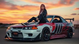 Amazing Nissan and Girl digital wallpaper (2880x1620) - $0.94