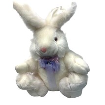 Kids Of America Plush Stuffed Animal Toy Bunny Rabbit White Sparkle 2000 12 in T - £17.59 GBP