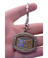 Elvis Presley Keychain Ring Fob Graceland Spinning Center Metal Collectible - $27.83 CAD