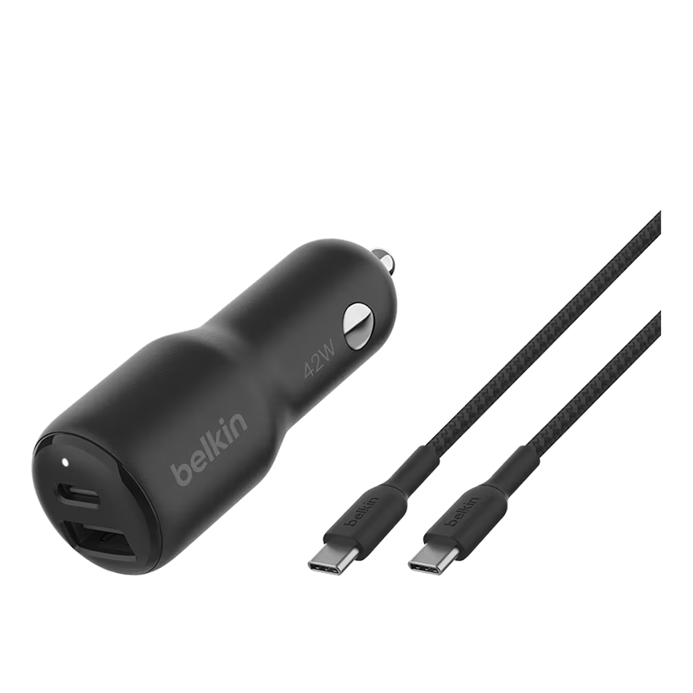 Belkin 42W Dual Car Charger with USB-C to USB-C Cable, 1m - Black Item image 5