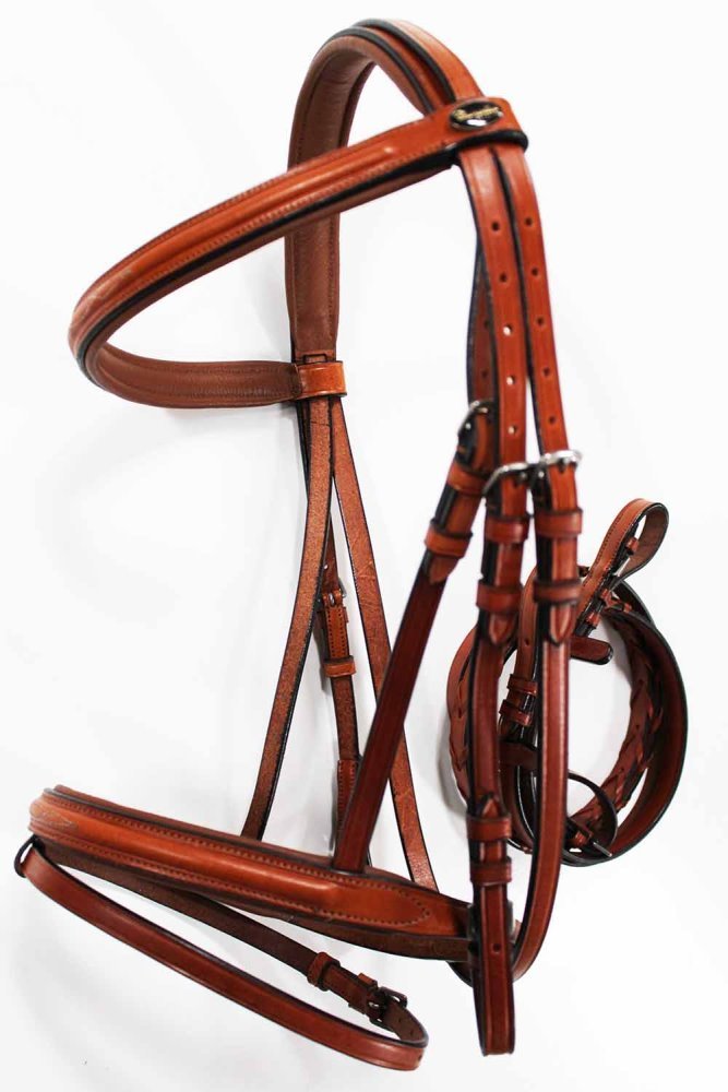 Pony Horse English Show Padded Bridle Browband Tan 80318T - $66.32
