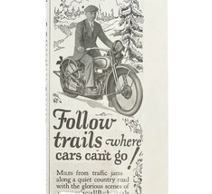 Harley Davidson New 28 Model Advertisement 1928 Motorcycle Follow Trails... - $562.22 MXN