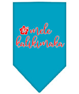 Mele Kalikimaka Screen Print Bandana Turquoise Small - £9.28 GBP
