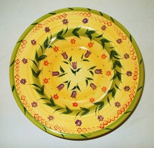 Tabletops Unlimited Plate Dish Salad Bread Hand Painted &quot;La Fleur&quot; 8.5&quot; - £14.91 GBP