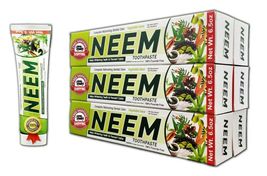 Neem Toothpaste 6 Pack 10 IN 1 Formula 100% Fluoride Free Lot 6 Vegetable Base - £39.04 GBP