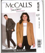 McCall&#39;s M7818 Unisex S to L Blazer Jacket Melissa Watson Uncut Sewing P... - £13.30 GBP