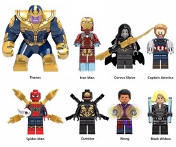 Marvel Avengers Thanos Wong Corvus Glaive Outrider Spiderman Minifigures - £2.35 GBP