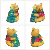 Vintage The Disney Store Winnie The Pooh Christmas Tree Ceramic Cookie Jar 11&quot; H - £97.31 GBP