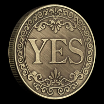 YES or NO Make Decision Commemorative Badge Double Sided Embossed - £7.85 GBP