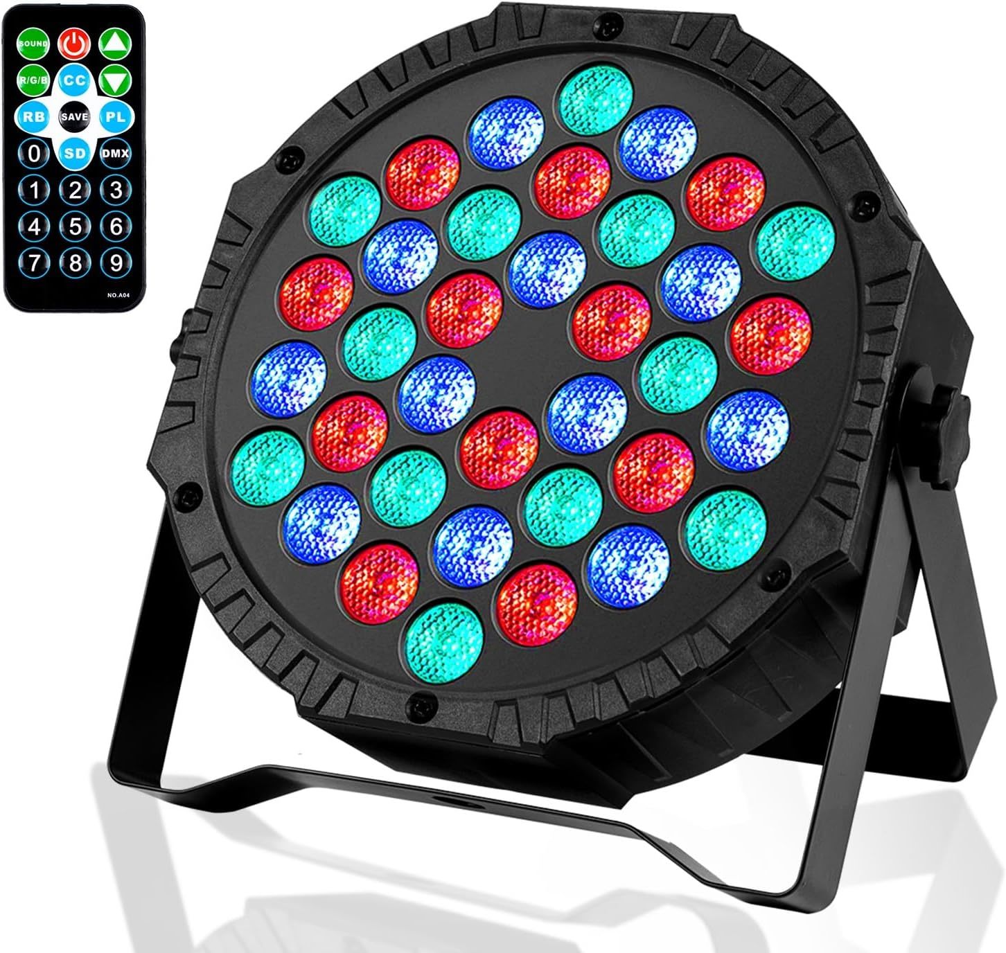 Led Stage Lights Dj Par Lighting, 36 Rgb Party Light With Sound Activate... - $37.94