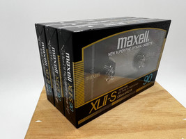 3 Sealed Maxell XLII-S 90 Cassette Tapes Japan Iec Type Ii New Nos Free Shipping - £36.53 GBP