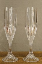 Vintage Lot 2 MIKASA Park Lane Pattern Lead Crystal Champagne Glasses Stemware - £36.30 GBP