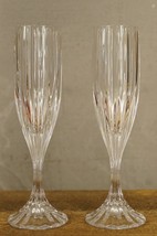 Vintage Lot 2 MIKASA Park Lane Pattern Lead Crystal Champagne Glasses Stemware - £37.18 GBP