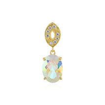 Jewelry of Venus fire Pendant of Goddess Fortuna Moonlight Topaz Silver Pendant - £554.34 GBP