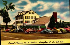 Vintage Linen Postcard -Lamie&#39;s Tavern Restaurant Lafayette Road Hampton Nh BK39 - £3.94 GBP