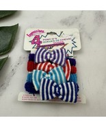 Expressions Almar Vintage 90s Hair Pony O&#39;s Ties New Striped Colorful Se... - $24.35 CAD