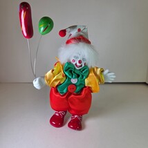 Vintage Clown Holding Balloons Figurine 7-8&quot; Porcelain Head/Hands/Feet - $19.99