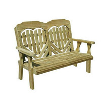 Creekvine Designs 64 in. Treated Pine Heartback Garden Bench - $569.83