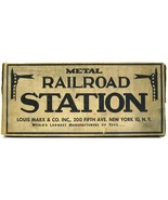 Vintage Marx Railroad Station Tinplate O Scale Trains Tin Playset Mint w... - £276.54 GBP
