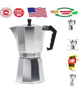 Classic Silver Moka Pot Espresso Maker for Authentic Coffee Experiences - $96.50 CAD