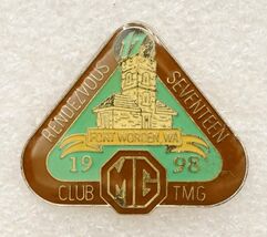 Vintage Jewelry Lapel Pin MG Club Fort Worden WA TMG Car Rendezvous 17 1998 - $14.84