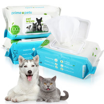 300 Pcs Pet Wipes For Dog Puppy Cat Bath Clean Grooming Deodorizing Moisturizing - £31.44 GBP