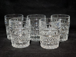 Vintage BOHEMIA Crystal-Crystalex GLASGOW Old Fashioned Rocks Glass - Set Of 5 - £44.34 GBP