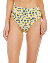 $48 Jessica Simpson Women High-Waist Floral Bikini Bottoms Yellow Size XL - £7.71 GBP