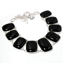 Black Onyx Gemstone Handmade Fashion Ethnic Gifted Necklace Jewelry 18&#39;&#39; SA 6572 - £11.93 GBP