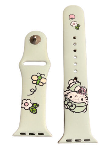 Fashion Green Hello Kitty Silicone Compatible Apple Watch Band 38/40 mm - £17.95 GBP