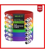 6-Pack Heavy-Duty 10ft XLR Microphone Cable - Male to Female Patch Cords - $1,156.21 MXN