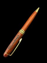 Walt Disney World Institute Rosewood Wooden Pen by Arribas 5.75&quot; Brass G... - £10.52 GBP