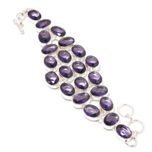 African Amethyst Oval Shape Handmade Fashion Ethnic Bracelet Jewelry 7-8&quot; SA 811 - £13.50 GBP