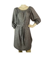 KORI Gray Cotton Linen Just Above Knee Length Belted Summer Dress size S - €84,72 EUR
