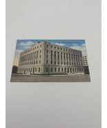 Vtg Postcard Lithograph Post Office Jackson Mississippi 1938 Linen - £15.52 GBP
