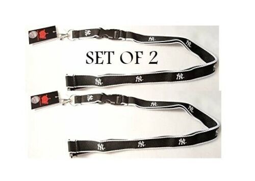 2 NEW YORK YANKEES MLB TEAM LANYARD-ID HOLDER,KEYCHAIN KEY RING DETACHAB... - $16.82