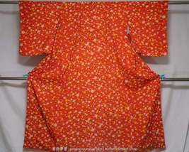 Vintage Silk Nagajuban - 127cm Wide 131cm Long - Retro 1970s Women&#39;s Kimono Juba - £34.58 GBP