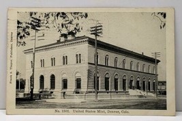 United States Mint Denver 1908 Colorado Springs to Indianapolis Postcard... - $7.45