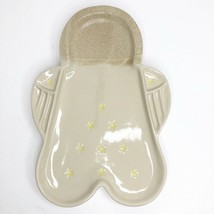 Primitive Christmas Angel Cookie Plate Serving Platter Vintage Art Pottery  - £39.34 GBP