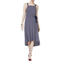 Maison Jules Womens Striped Sleeveless Casual Dress Blue Notte Combo Size Medium - £38.48 GBP