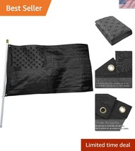 4x6 ft Heavy Duty Black American Flag - Perfect for Indoor and Outdoor D... - $906.07 MXN