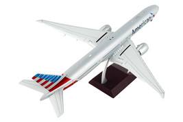 Boeing 777-300ER Commercial Aircraft w Flaps Down American Airlines Silver Gemin - £126.85 GBP