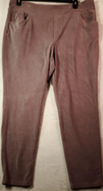 Belle Kim Gravel Pants Womens Size 22W Gray Corduroy Elastic Waist Straight Leg - £13.65 GBP