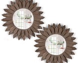 Honiway Boho Wall Decor Mirror 12 Inch 2 Pack Wall Mirrors Decorative With - £37.91 GBP